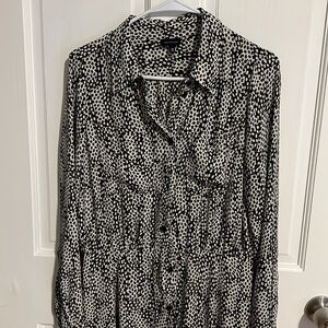 Long dress black and cream